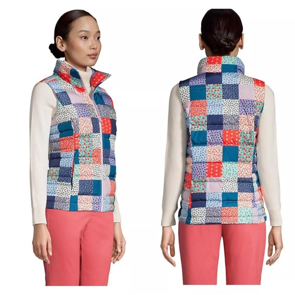 Lands End Patchwork Vest